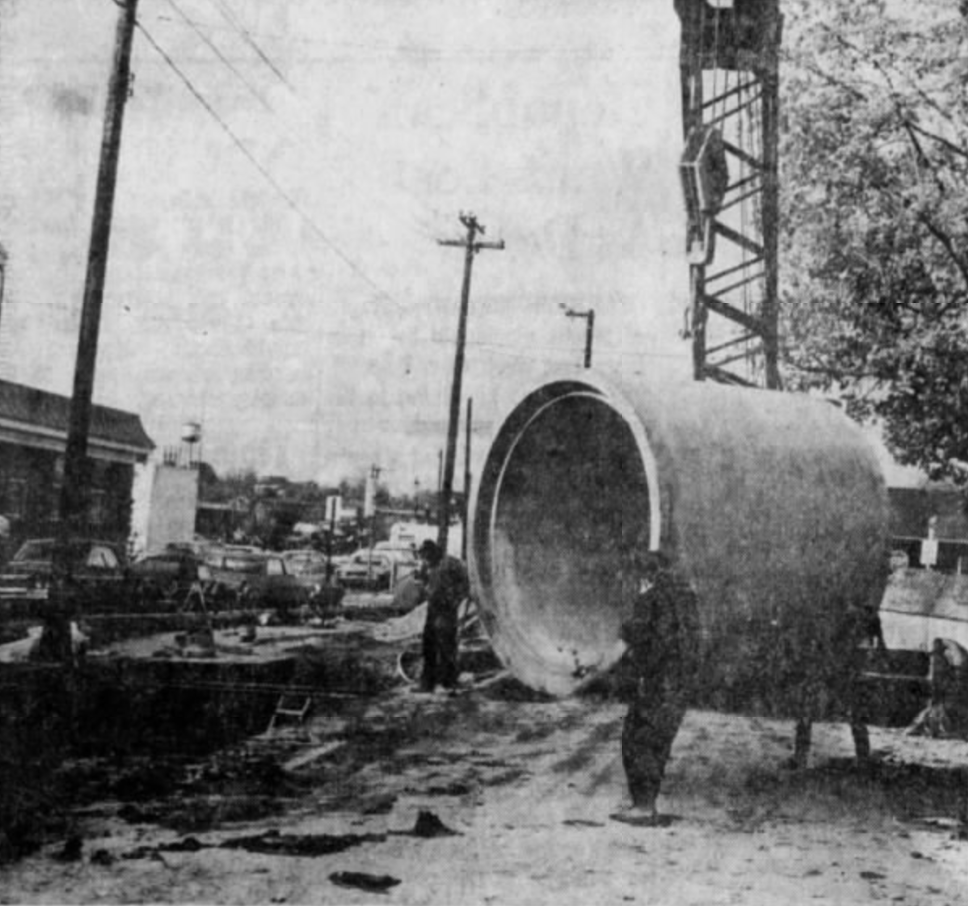 Clay Street sewer project, 1971